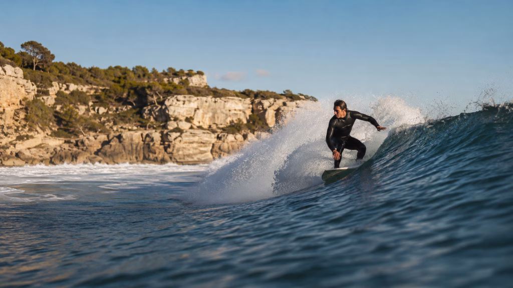 Surfen auf Mallorca - auf der Welle