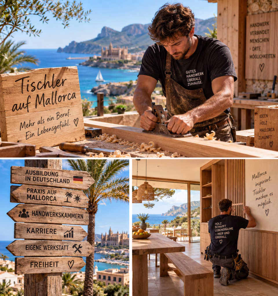 Tischler auf Mallorca - Collage